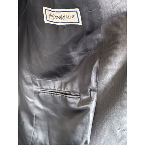 Men’s Gray YSL Yves Saint Laurent Suit Jacket Wool EU 48 US 38 - Picture 3 of 12